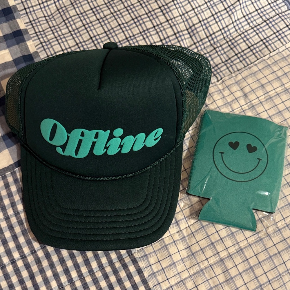 'Offline' Trucker Hat with cup holder